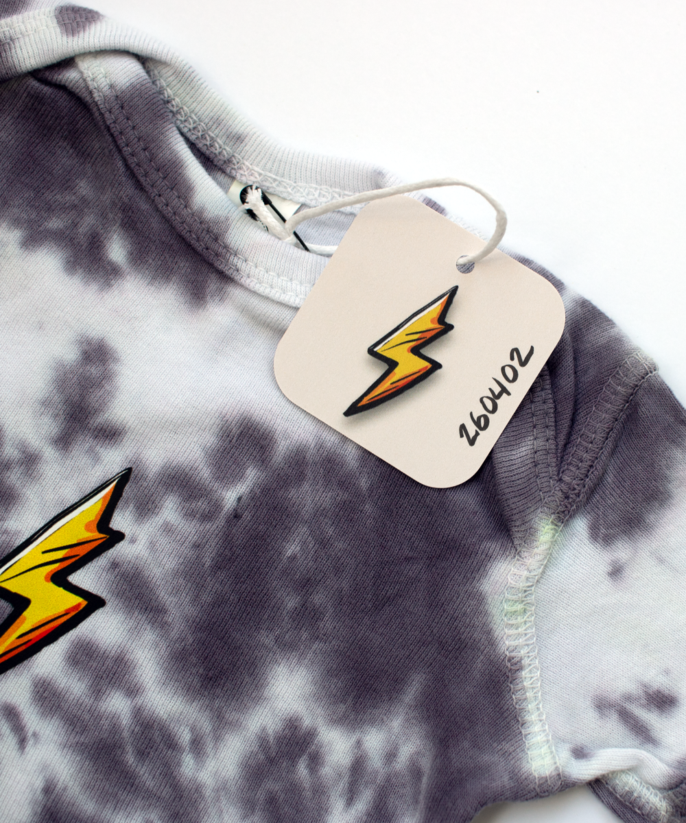 lightning bolt - 6mo - bodysuit - piece no.: 260402