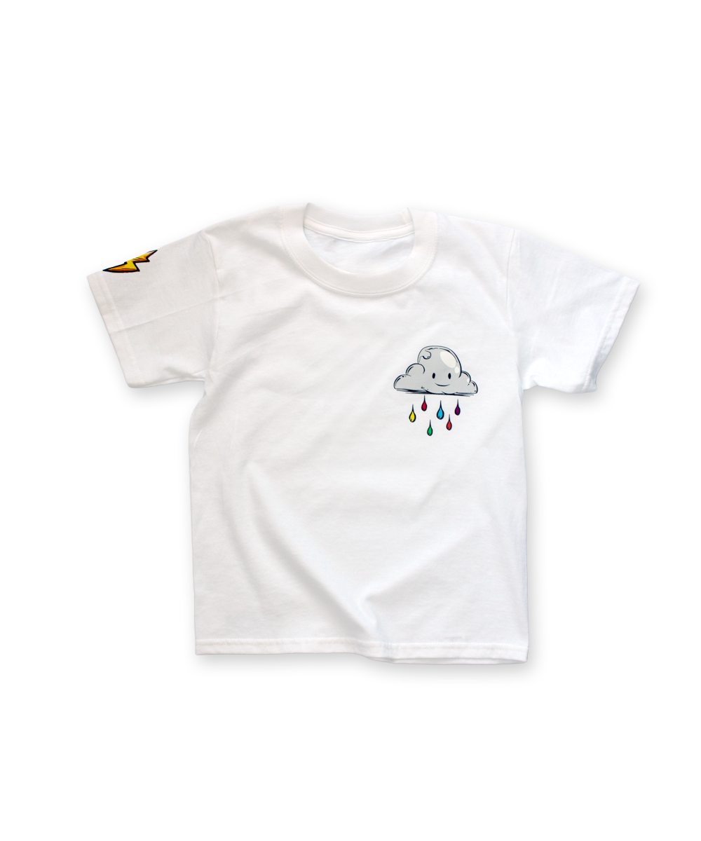rainbow rain - white t-shirt