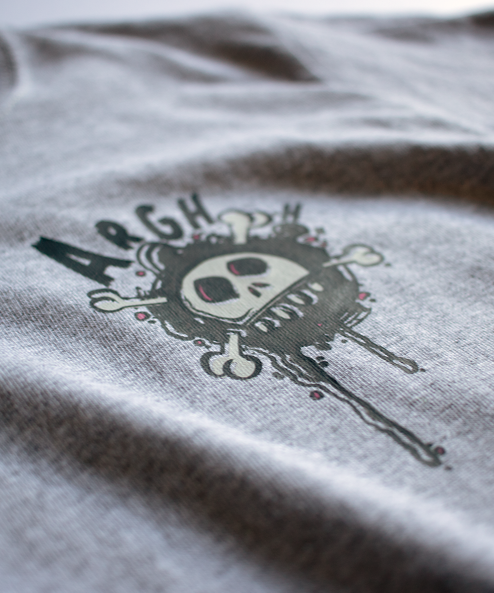 slime pirate // 000 // heather grey t-shirt