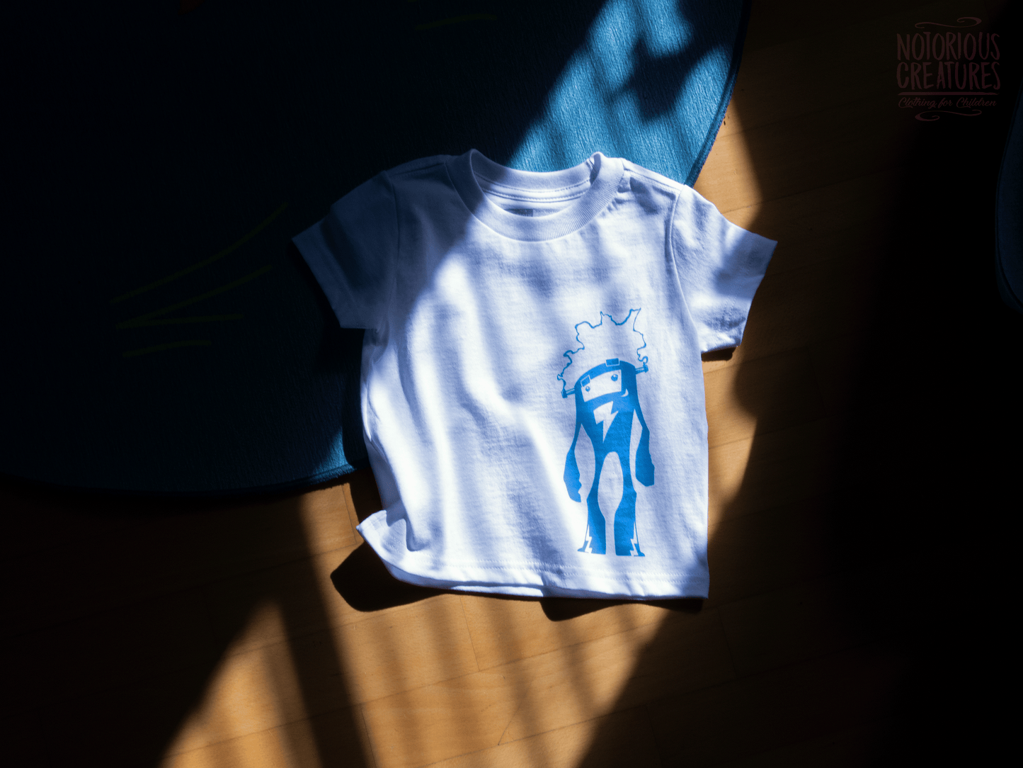 "KID'LEKTRO" - Blue | White Cotton | Toddler Tee